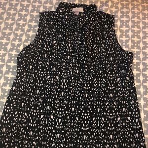 Loft sleeveless blouse with collar